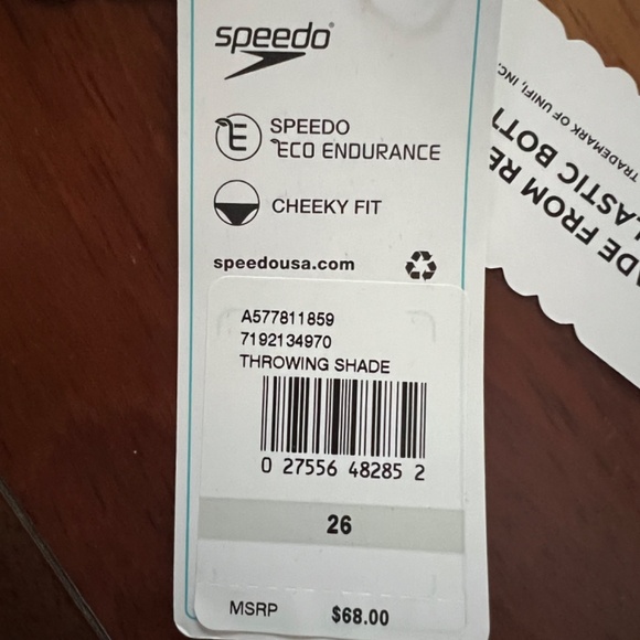 speedo eco endurance tieback throwing shade size 26 - Picture 4 of 4